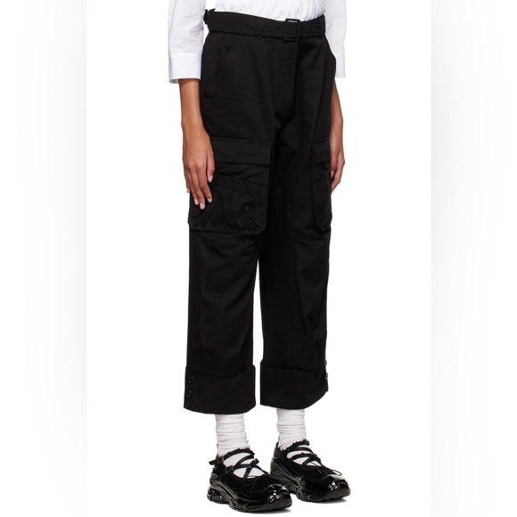 Simone Rocha Black Belted Wide Cargo Trouser - Picture 2 of 3